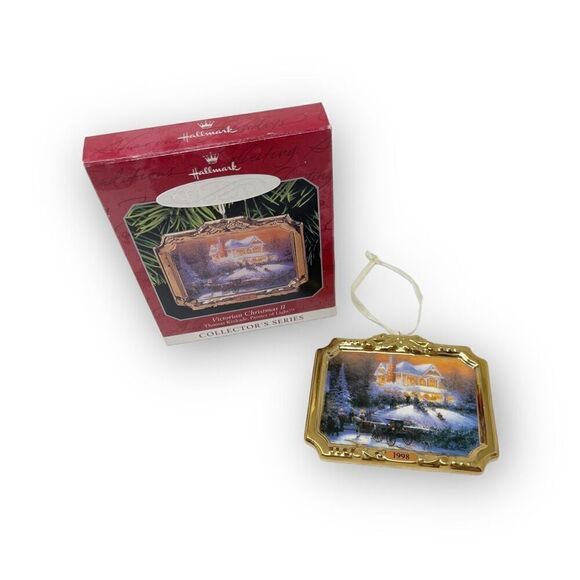 Hallmark Thomas Kinkade Keepsake Victorian Christmas II Ornament 1998 - Picture 1 of 9